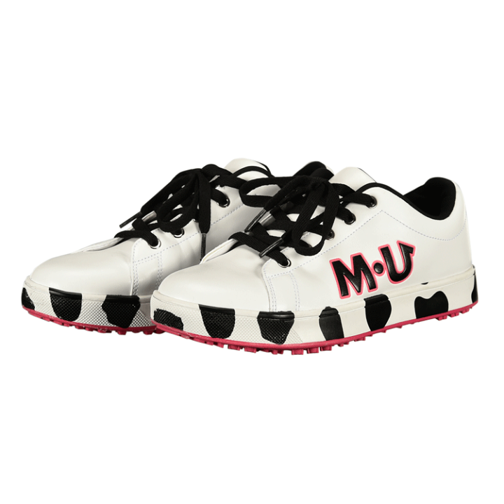 MU SPORTS ◆ダルメシアン柄スパイクレスシューズ 23.0 WH 楽天市場】MU SPORTS MUスポーツ レディース ダルメシアン柄