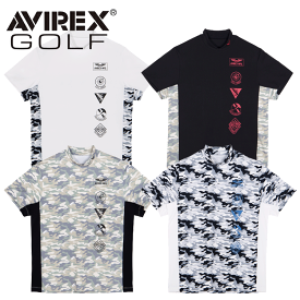 AVIREX GOLF アヴィレックスゴルフ メンズ S/S ワッペン モックシャツ AVG3S-AP13 【アビレックス】【シャツ】【ウェア】【モックネック】【半袖】【ゴルフ】