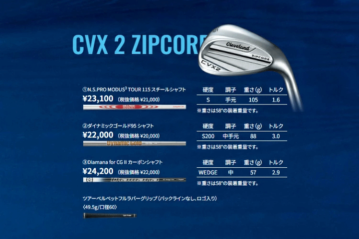 楽天市場】クリーブランド ゴルフ Cleveland GOLF CVX 2 ZIPCORE