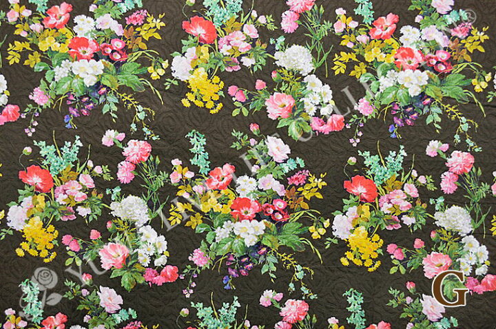 楽天市場 可愛い花束模様 手芸 生地 有輪商店公式 Yuwa 花柄 Yuwaマスターコレクション Extra Fine フクレジャガード Amelia Ef 有輪商店オンラインショップ