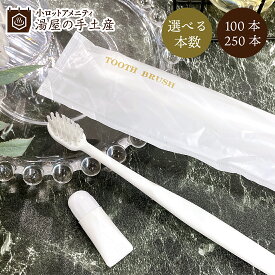 使い捨てハブラシ（ハミガキ液3gチューブ付）X24 100本 250本（選べる個数）セット | ハブラシ 歯磨き 歯ブラシ チューブ付 白ハンドル シロ 個包装 大量 まとめ買い お得 業務用 日本製 アメニティ 大人 携帯 携帯用 持ち運び