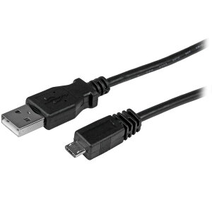 Micro USB 2.0�ϊ��P�[�u�� A �I�X Micro-B �I�X 2m �P�[�u�� �u���b�N �]�� �[�d �f�[�^�ʐM �ϊ��p �ڑ��p 2���[�g��