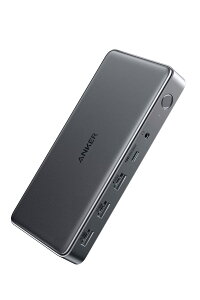Anker 564 USB-C �h�b�L���O�X�e�[�V���� (10-in-1, for MacBook) 4��ʏo�� 4K�Ή� MST�@�\ HDMI�|�[�g DisplayPort M1 M2 MacBook �����f�[�^�]�� 100W USB PD�Ή� USB-C/USB-A/1Gbps �C�[�T�l�b�g�|�[�g 3.5mm�I�[�f�B�I�W