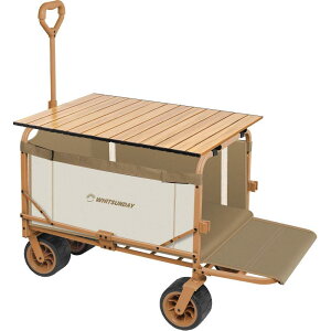 アウトドアワゴン 【後部展開可】特大容量300L 耐荷重200kg 長物対応 キャリーワゴン 【ベアリング付き】 ワンタッチ収束型 自立収納 キャリーワゴン キャリーカート キャンプカート