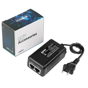 PoE�C���W�F�N�^�[ �M�K�r�b�g 48V 0.5A �d���A�_�v�^�[ 10/100/1000Mbps�Ή� �ő�ʐM����100m �v���O�A���h�v���C�Ή� �l�b�g���[�N�@��p���d�A�_�v�^�[