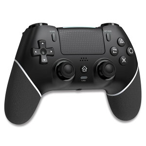 QISI ps4 �R���g���[���[ ���C�����X�ڑ� �u���b�N �z���C�g �}�N���@�\ 1000mAh��e�� �����ԘA���g�p �W���C���Z���T�[ TURBO�A�� ���� ���ϋv�{�^�� �l�ԍH�w �Ή��@�� �z�[�����ʓ��� Dual Shock