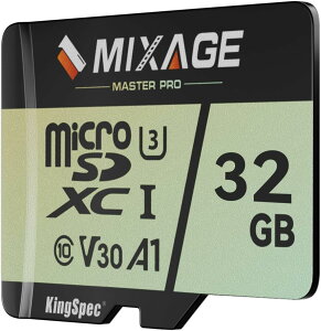 MIXAGE MicroSDXC�J�[�h UHS-I U3/V30/A1/C10-175MB/s �ǂݎ�� 110MB/�b �������� 4K UHD �r�f�I�^�� - 3D NAND�t���b�V��SD�������[�J�[�h �X�}�[�g�t�H���A�Q�[���@�A�_�b�V��/�Z�L�����e�B�A�X�|�[�c�J����