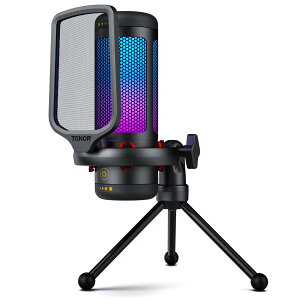 TONOR �Q�[�~���O�}�C�N�A�[���Z�b�g RGB�R���f���T�[�}�C�N �u�[���A�[���t�� �N�C�b�N�~���[�g RGB�P�x�����\ �|�b�v�t�B���^�[ �V���b�N�}�E���g