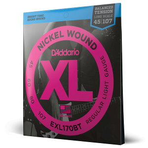D'Addario �_�_���I �x�[�X�� �j�b�P�� �o�����X�h�e���V���� Long Scale .045-.107 EXL170BT �y�������K�i�z