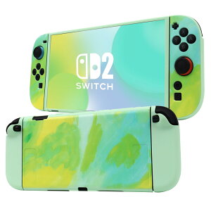 RALAN Switch 2 �J�o�[ ���킢�� TPU�f�� �҂�����t�B�b�g �ϖ��Ր� ���h�~ ����h�~ �s���N �O�� �N�₩�ȐF �y�ʂŎ����^�тɕ֗� (�ΐF)