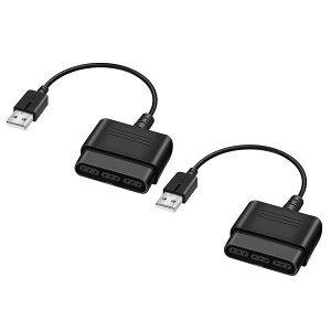 PS2 to PS3/PC �R���g���[���[�A�_�v�^�[ �ėp PS2 �R���g���[���[ USB �ϊ��A�_�v�^�[ �P�[�u�� �� 2�_�Z�b�g �Z�� �R���p�N�g �f���A���V���b�N2 �Ή� �\ PC/PS3 �{�� ���C�����X�R���g���[���[
