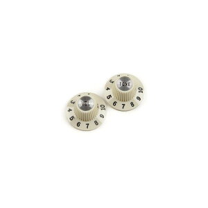 Fender �p�[�c Pure Vintage 1965 Jazzmaster Witch Hat Knobs, (2), Vintage White