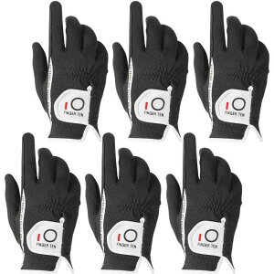 ゴルフグローブ メンズ 6枚セット スエード調合成皮革 繊維布 メッシュ素材 ソフト 通気 速乾 耐摩擦性 丸洗い可能 マジックテープ 多機能 全天候型 破れにくい ゴルフ手袋