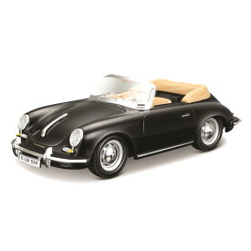 Bburago(ブラーゴ) 1/24 ポルシェ 356B カブリオレ 1961 ブラック / ミニカー ダイキャストカー 完成品 18-22078 [並行輸入品]