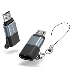 マイクロUSB変換アダプター 2個入り type c to micro usb 変換アダプタ タイプC メス to マイクロUSB オス 10W急速充電 480Mbpsデータ転送 Galaxy S7 S6 Edge Xperia Nexus P10 Li