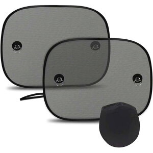 Qicarkey 2枚入 車サンシェード 車窓日よけ カーシェード 日除け サイド カーシェード サイド 遮光 断熱 紫外線カット 簡単着脱