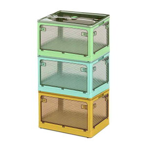 JPSunBloom 収納ボックス 折り畳み 積み重ね 蓋付き収納ボックス キャスター付き 全方向から取り出せる 大容量 三段ボックス 車用 収納ケース 衣類 布団 小物 おしゃれ コンテナ ボックス ぬい