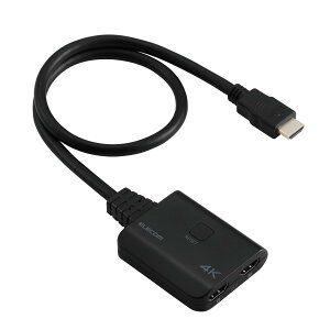 HDMI ���z�� 4K 30Hz 1����2�o�� �����o�� ���d�P�[�u���t�� HDCP1.4�Ή� �u���b�N