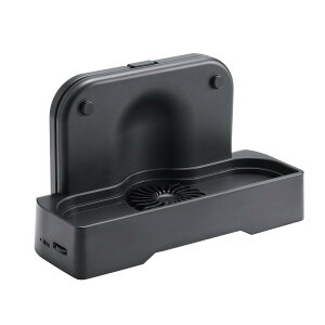 �G���R�� Nintendo Switch2��p ��p�t�@�� �h�b�O�p �c�u���A���u���ɑΉ� 4�i�K�p�x���� ���i�K�Œ��߂ł��镗�ʒ��߃X�C�b�` USB���d �u���b�N GM-NS225DC01BK