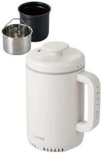 エレコム IH炊飯器 小型 1合炊き コンパクト設計 低糖質モード 一合厚釜採用 ひとり暮らし用 ケトルサイズ LiFERE ブラック/ブルー/ホワイト HAC-RCIH01 延長コード