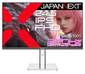 JAPANNEXT 24.5C` IPSpl 320Hz/1ms(MPRT)Ή tHD(1920x1080)𑜓x Q[~Oj^[ JN-IPS245G320F HDR sRGB:100% HDMI DP PS5 tHD:120Hzڑ