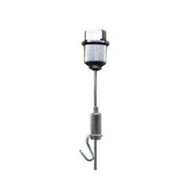 ワイヤー自在 天井用 シルバー色 安全荷重20kg 長さ1.0m 太さ1.5mm