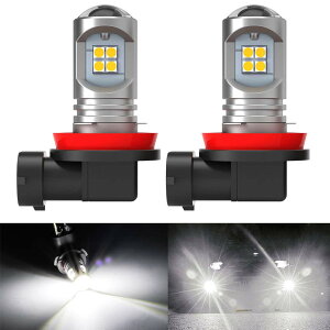 h11 led �t�H�O�����v �z���C�g ���� �Ԍ��Ή� H8 H9 H16JP h11 led �t�H�O H8 LED �t�H�O h16 LED�t�H�O�����v h9 led 3030�`�b�v 12���� 12W/2�� �z���C�g 6500K ��̌^ 9-28V 12V�ԑΉ�800LM/1�� LED�o���u �y�ߘa