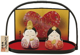 雛人形 親王飾り 平飾り 陶器製 雛祭り 桃の節句 飾り 初節句 贈り物