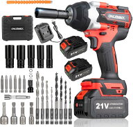 コードレスインパクトレンチ 1/2" 1000N・m ブラシレス 2バッテリー 4.0Ah 高速充電器 2300RPM LEDライト…