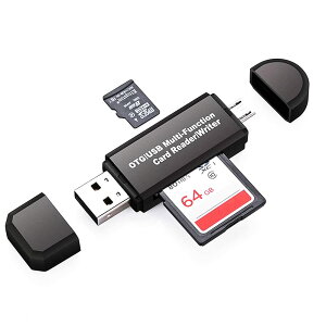 SD�������[ �J�[�h���[�_�[ �}���`�J�[�h���[�_�[ ���@�\ OTG SD Micro SD�J�[�h���Ή� Micro USB USB�ڑ� USB2.0�[�q��Micro USB�[�q