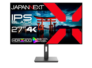 JAPANNEXT 27�C���` ���j�^�[ 4K UHD 3840x2160�𑜓x IPS BLACK �f�B�X�v���C (HDMI/DisplayPort/�X�s�[�J�[����/VESA�Ή�/�u���[���C�g�J�b�g) JN-272IPSB4FLUHDR