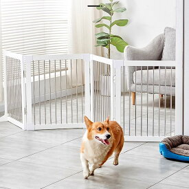 犬ゲート ペットフェンス 木製 ペットゲート 高さ57cm/70cm 4cm柵間隔 バリアゲート 折り畳み式 小型犬 収納便利 鉄製 赤ちゃん 脱走防止 侵入防止 ドアストッパー 取付け簡単 庭 室内 玄関 階