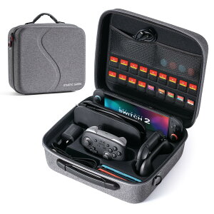 STARTRC GAMES Switch 2 �P�[�X �X�C�b�`2 �L�����[�P�[�X �h�o �h�� �ϏՌ� �S�ʕی� ��e�� Switch 2 �{�� Joy-Con Pro�R���g���[���[ �d���A�_�v�^ 18���Q�[���J�[�h�S�����[�\