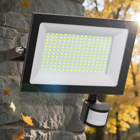 CLY センサーライト LED 80W 100W 人感明暗センサー コンセント式 人感センサーライト 超高輝度 10000LM 12000LM 17000LM投光器 昼光色 6500K 屋外 屋内兼用 IP66 防犯ライト 省エネ 稼働モードと点灯時間