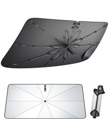 ダイハツ ミライース 2代目 LA350S/LA360S専用 サンシェード 傘型 10本強化骨 車用フロントサンシェード 折りたたみ式 先端吸盤付き 密着 UVカット99% 紫外線対策 日焼け対策 遮光遮熱 暑さ軽減