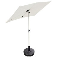 パラソル 180*130cm ベランダ 用 ベージュ チルト機能付 ポリエステル 鋼製 長方形フラットキャノピー 36…