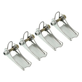 4個入 交換用フックラッチ チェーンブロック用部品 フックラッチクミ メタル 牽引レシーバーヒッチ クレビスフックトレーラー用 シルバー