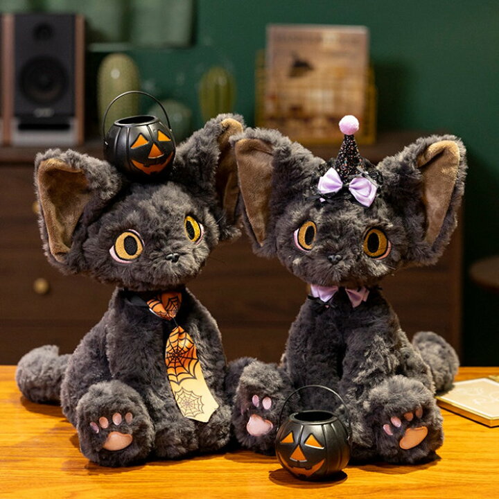 楽天市場】ハロウィン ぬいぐるみ 猫 ネコ 飾り 置物 ハロウィーン 