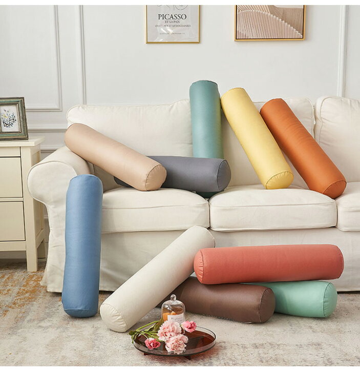 楽天市場 筒型クッション ロング 抱き枕 レザー調 抱きまくら 円柱 寝用枕 腰痛 いびき対策 癒し 横向き寝 マクラ 枕 防水 防汚 北欧 インテリア 雑貨 おしゃれ プレゼント ギフト 80cm ゆゆかか
