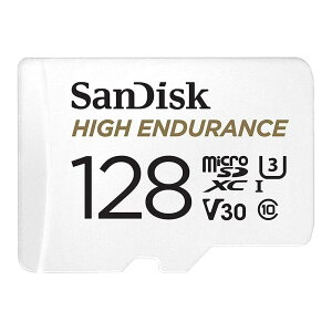SanDisk microSD �J�[�h 128GB UHS-I U3 V30 Class10 �h���C�u���R�[�_�[ �Ď��J���� ���ϋv