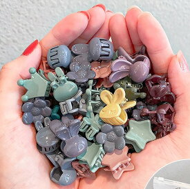 ヘアクリップ 20個セット ミニ 三角 キッズ 花 リボン 可愛い セット ハーフアップ 女の子 カラー 絵の具 前髪 おしゃれ かわいい ハロウィン パーツ カラフル 髪留め 髪飾り 星 花 うさぎ クラウン ヘアアレンジ ヘアアクセ
