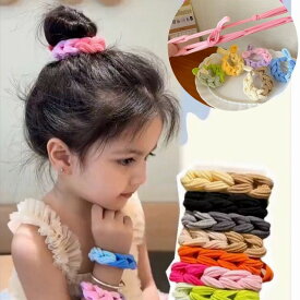 リボン ヘアゴム ワッフルヘアゴム 編み込み ゴム キッズ 子供 ジュニア ヘアアクセ ヘアアレンジ アレンジ 大きなリボン かわいい yuyumo 三つ編み ヘアアクセサリー
