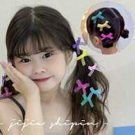 リボン ヘアゴム ヘアクリップ 6本セット ゴム キッズ 髪に優しい 髪 ゴム ビーズ レース やわらかい 絡…
