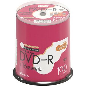 TANOSEE f[^pDVD-R 4.7GB 1-16{ zCgChv^u XshP[X 1pbN(100) DHR47JP100T2 o[xC^