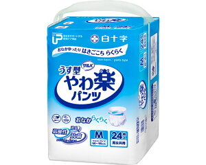 P.U サルバ やわ楽パンツ M ケース単位 4袋セット 1袋24枚入り 35872 白十字