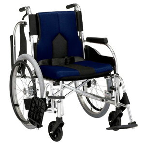 多機能車いす カラーズ スイングアウトタイプ (自走式 背折れタイプ) KC-2DB 座面幅40cm ネイビー マキテック