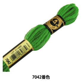 刺しゅう糸 『DMC 4番刺繍糸 タペストリーウール グリーン系 7042』 DMC ディーエムシー