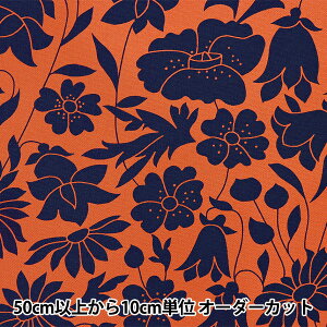 【数量5から】 生地 『LIBERTY リバティプリント 11号帆布 ポピードーン 2343102-SD23A』 リバティジャパン