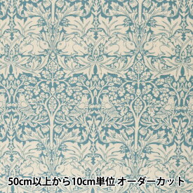 【数量5から】 生地 『moda fabrics William Morris ウィリアムモリス Brother Rabbit ライトブルー 8211-24T』
