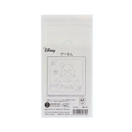 刺しゅう布 『ディズニーキャラクターシリーズ 花ふきん プーさん 白 71』 Olympus オリムパス